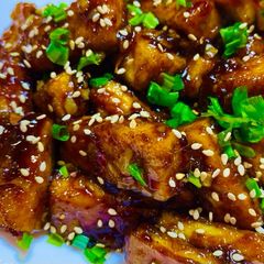 Thai Crispy Tofu/Paneer in Sweet and sour Sauce A picture of Thai Crispy Tofu/Paneer in Sweet and sour Sauce.