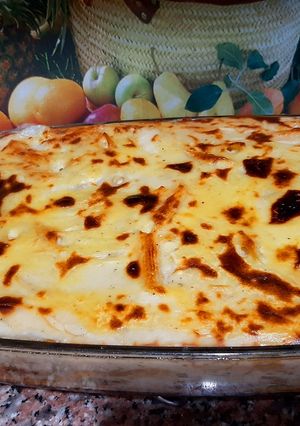 صورة لوصفة مكرونة بالباشميل