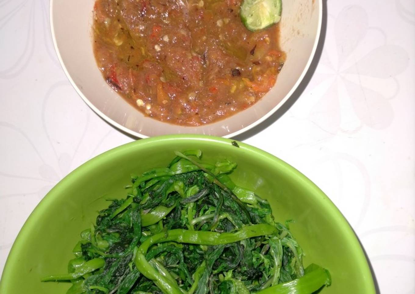 Sayur gondo sambel bakar terasi