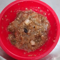 A picture of Baigan bharta.