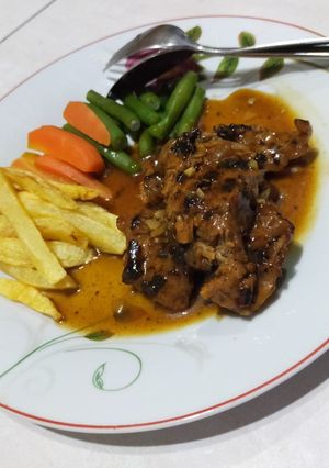 Foto resep Beef steak saos black paper
