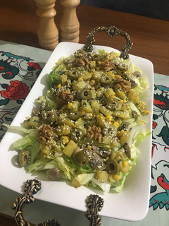 عکسی از دستور سالاد سیب زمینی و کاهو