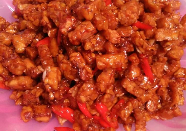 Bagaimana Menyiapkan Tempe Orek Saus Tiram ala Emak Kembar yang nikmat