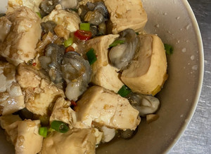 蔥燒蚵仔豆腐 的食譜成品照片