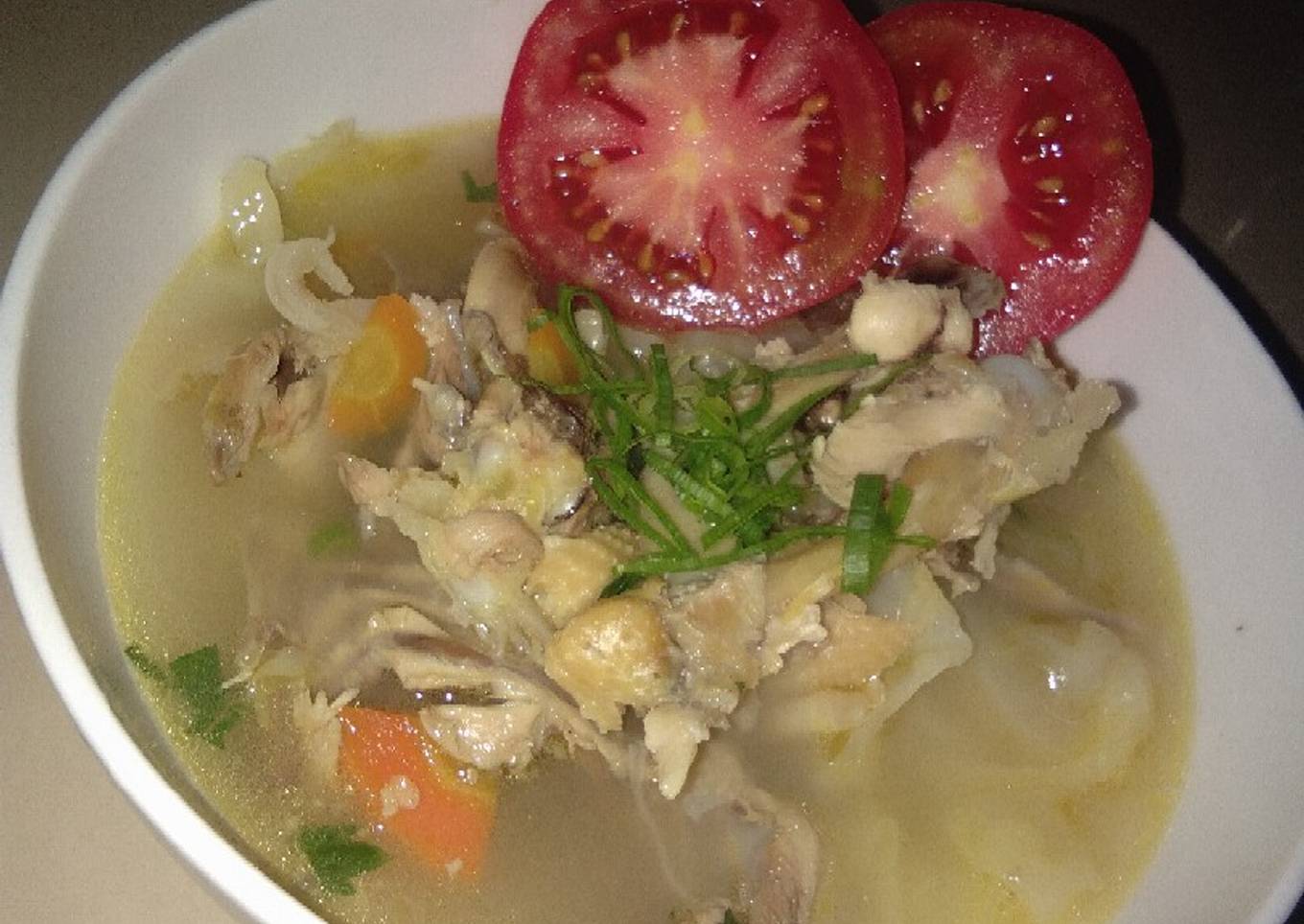 Sop tulang ayam seadanya