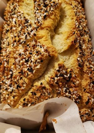 A picture of Keto Macadamia Bread.