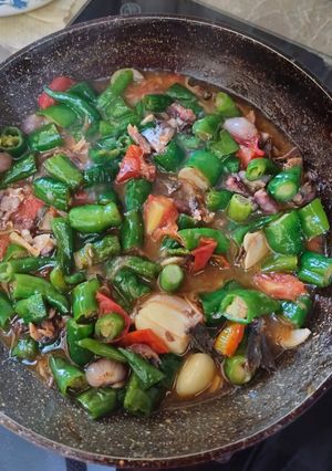 Foto resep Tumis klotok cabe hijau, mantul 👌🏻💕