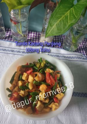Foto resep Tumis Kacang Panjang mix Udang Tahu