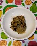 Puré de patata con tropezones de shiitake y alga wakame
