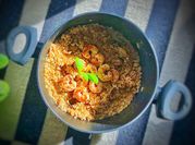 A picture of shrimp risotto