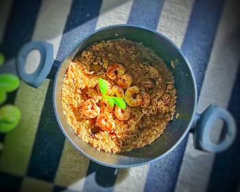 Without Fail Serving Recipe Porcini Risotto with Shrimps and Mushrooms Yummy