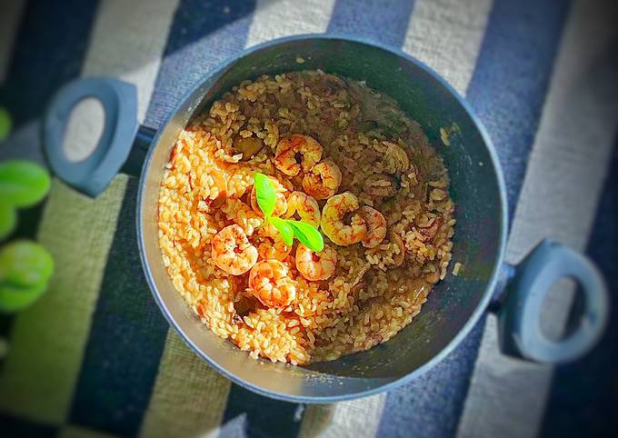 Step-by-Step Guide to Prepare Fancy Porcini Risotto with Shrimps and Mushrooms for List of Recipe
