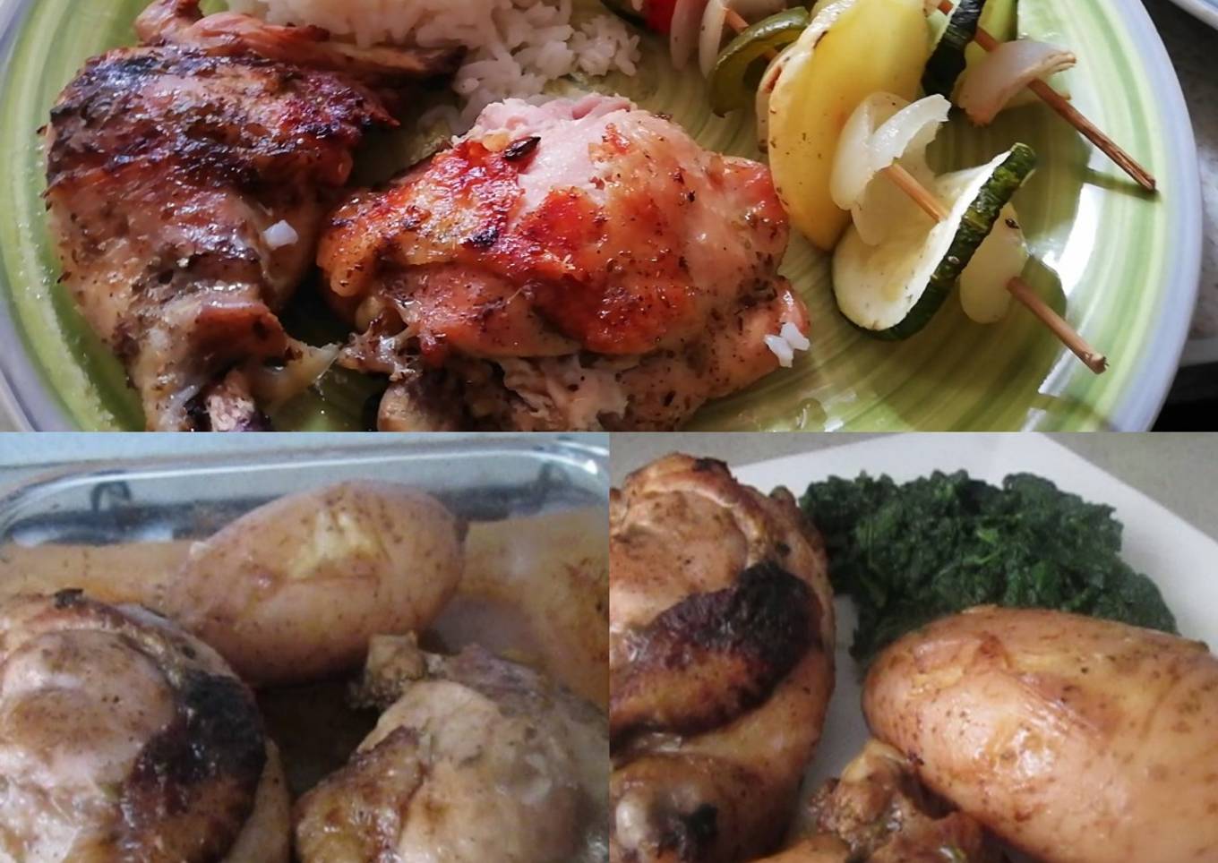 Pollo asado a la pimienta y limón