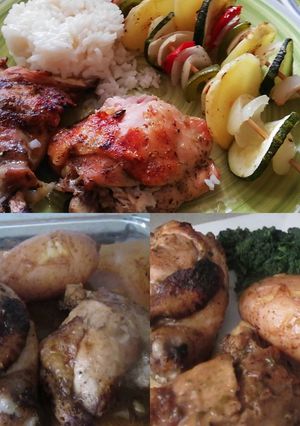 Una foto de Pollo asado a la pimienta y limón