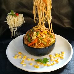A picture of Chicken noodles.