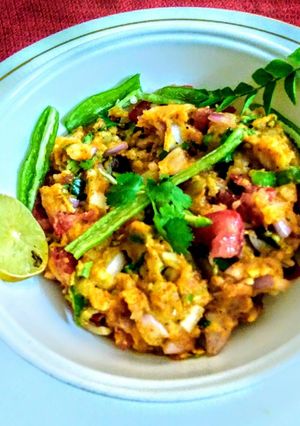 A picture of Rajasthani aloo ka bharta.
