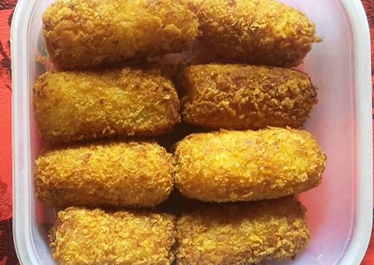 Langkah Mudah untuk Membuat Kroket Soju (Sosis Keju), Enak Banget