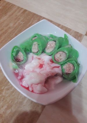 Foto resep Es Pisang Ijo Kulit Dadar