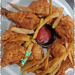 A picture of Chicken Broast With French Fries.