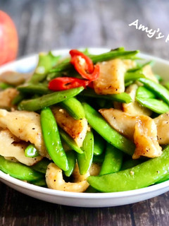 甜豆炒甜不辣 / 家常菜 的食譜成品照片