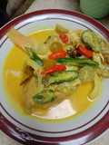 Ikan kakap merah kuah santan