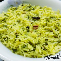 A picture of Palak Rice.