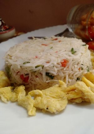A picture of Egg fried rice.