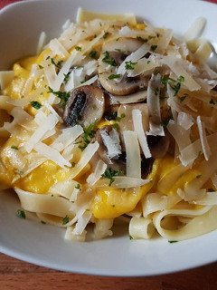 Una foto de Tagliatelli con Salsa de Zanahorias