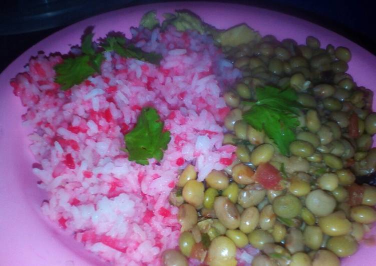 Rice and green peas