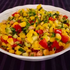 A picture of Corn cucumber salad.