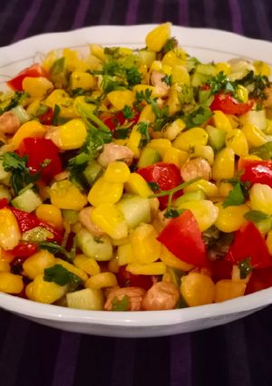 A picture of Corn cucumber salad.