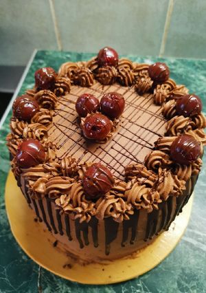 Meggyes-csokis torta recept fotója