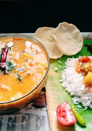 சேப்பம்க்கிழங்கு கத்திரிக்காய் சாம்பார் (Seppankilanku kathirikkaai sambar recipe in tamil) செய்முறை முக்கிய புகைப்படம்