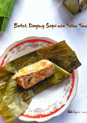 Foto resep Botok Daging Sapi Mix Tahu Tempe