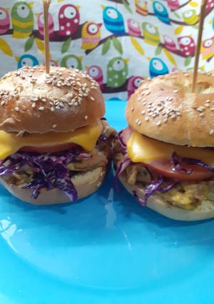 Una foto de Bagels rellenos deliciosos !!!