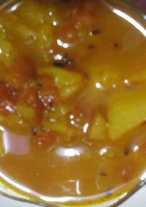 A picture of Aloo tamatar Jhol.