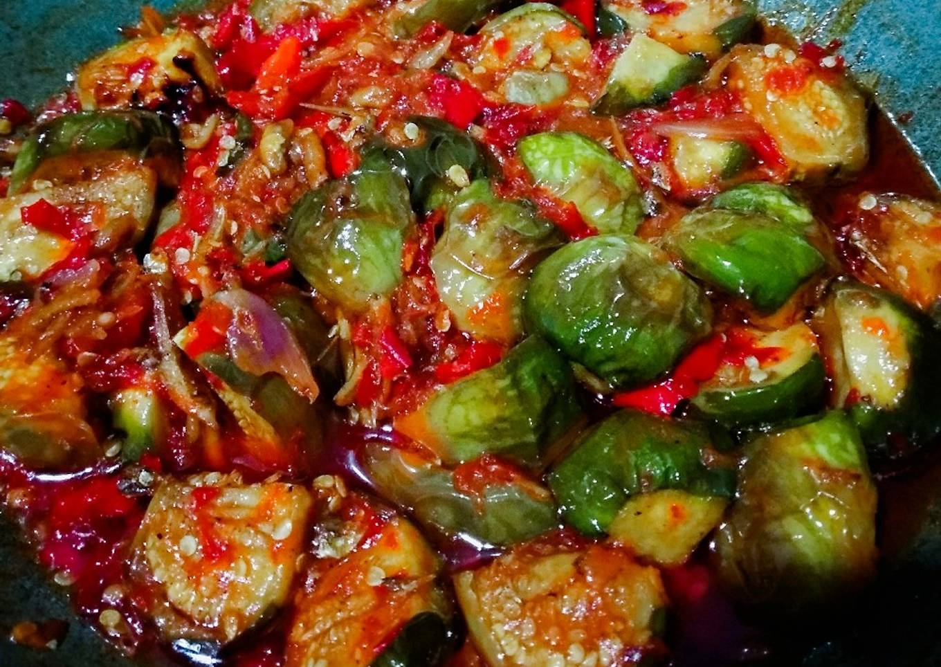 Balado terong lalap