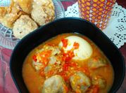 Gambar baso kuah mercon