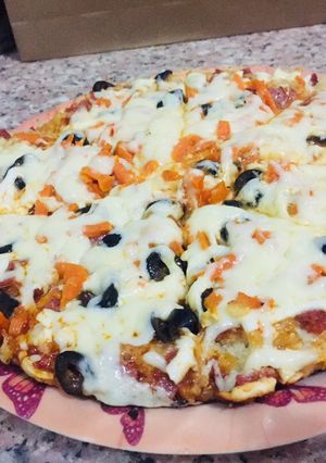 صورة لوصفة بيتزا المقلاة بالعجينة السائلة 🍕