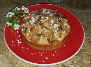 Una foto de Clafoutis de manzana