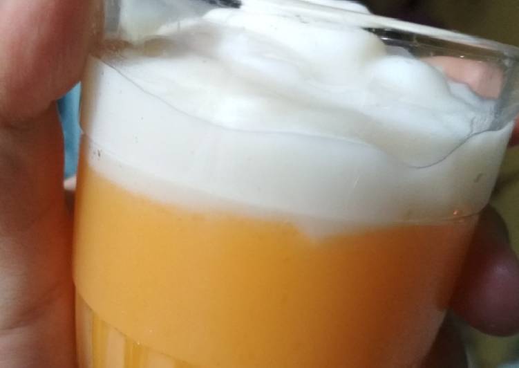 Pudding mangga dengan vla susu