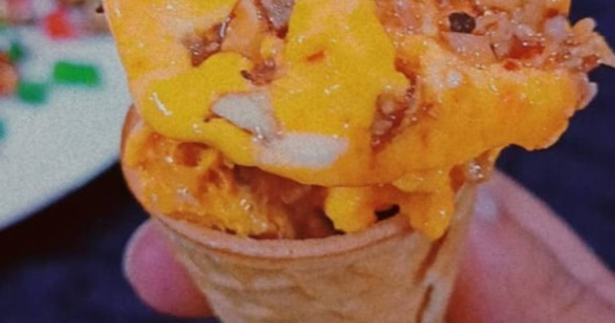 बटरस्कॉच आइस क्रीम कोन (Butterscotch ice cream cone recipe in hindi