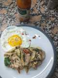 Tiritas de pata y muslo al wok