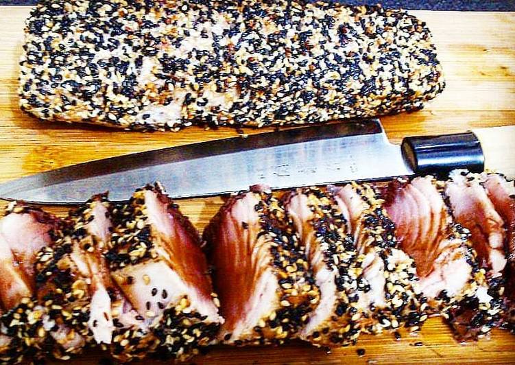 Tataki de Atum com redução de Balsâmico