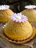 Tartelletta-Choux Mimosa con Crema Namelaka e Pralinato di Nocciole