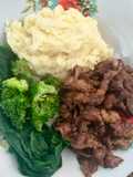 Smash pottato dan sapi teriyaki