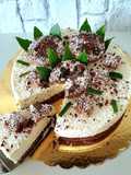 Cheesecake al cocco e cacao senza cottura