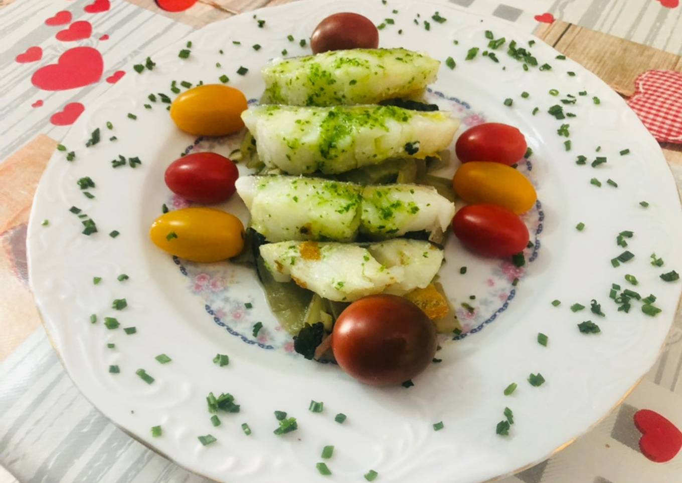 Bocaditos de bacalao a la plancha con acelgas salteadas
