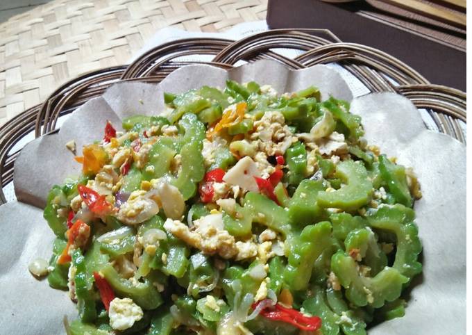 Cara Buat tumis pare telur Anti Gagal