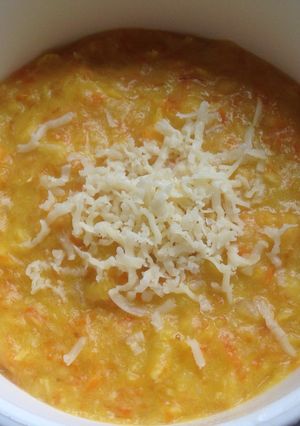 Foto resep Corn cream soup with carrot n tomato (8Months) MPASI